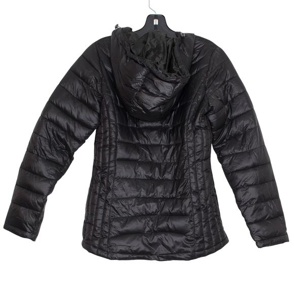 Fila Womens Jacket Puffer Coat Quilted Minimalist Gorpcore Hooded Black Medium - Picture 7 of 7